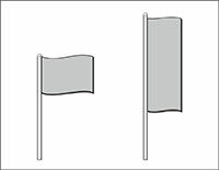 Формы флагов с логотипом